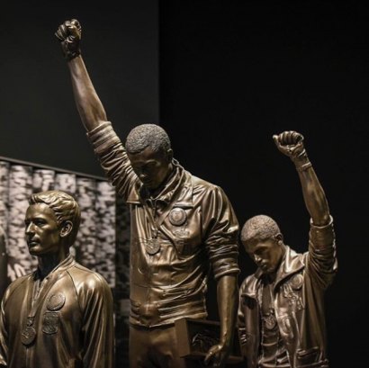 Lemoore's Tommie Smith has received many honors, including this bronze statute in Washington's National Museum of African Ameircan History and Culture.